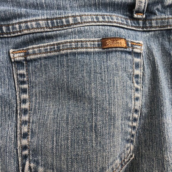 Riders By Lee Womens Capri Jeans 14P Blue Denim Croppped Casual Classic Mid Rise - Picture 3 of 13